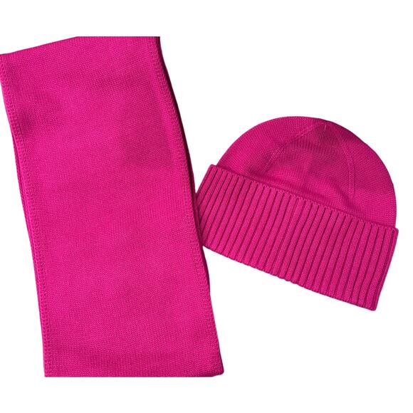 NWT Kate Spade winter hat and scarf set in hot pink! - Picture 2 of 12